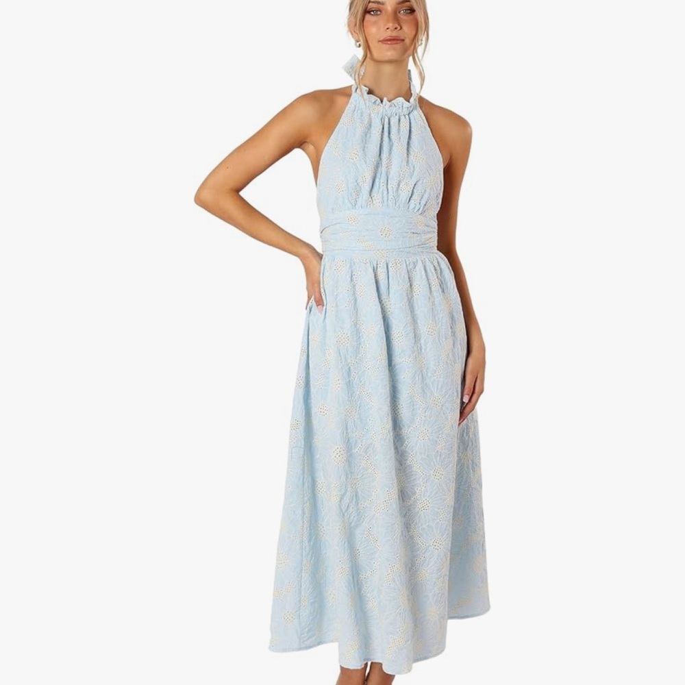 Petal & Pup Sky Blue Eyelet Dress petal and pup